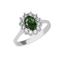 Anello Gazzola Gioielli Donna in Oro bianco Smeraldo AN-160-16-1-10-S-OV-N-F-VS